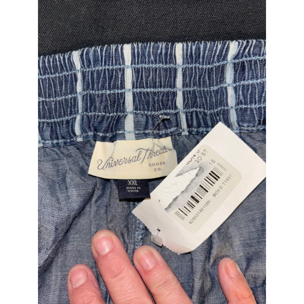 Women's Universal Thread Blue White Stripe High Waist Shorts XXL, NWT - Picture 7 of 7